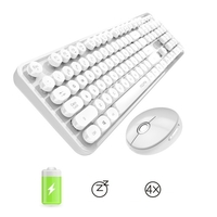 Clavier mécanique sans fil Souris à capuchon rond Clavier de bureau Ensemble clavier et souris de bureau
