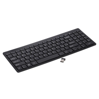 Clavier sans fil 2.4G Clavier sans fil Ultra-mince Clavier muet 95 touches Clavier sans fil pour PC portable noir italien
