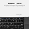 Clavier sans fil BT Clavier pliant Portable Ultra Slim BT Clavier avec pavé tactile pour Windows/Android/iOS Gris