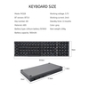 Clavier sans fil BT pliable Clavier portable Clavier de poche Support Android Windows IOS Smartphone et tablette Gris