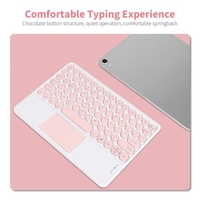 Clavier sans fil BT3.0 78 touches clavier rechargeable Design mince touches de raccourci multifonctions prenant en charge Android iOS Windows blanc