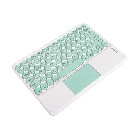 Clavier sans fil BT3.0 78 touches clavier rechargeable Design mince touches de raccourci multifonctions prenant en charge Android iOS Windows vert