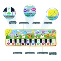 Clavier tapis de musique tapis de jeu tapis musical éducatif multifonctionnel enfants piano tapis bébé tapis rampant pour enfants tout-petits