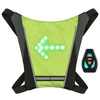 Clignotant à LED Pack de vélo USB Rechargeable Sac à dos réfléchissant Clip de fixation avec télécommande Sac à dos à LED avec indicateur de direction Sac de lumière de sécurité Gilet de sport pour cyclisme Course à pied Marche Jogging