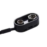 Clip 3pcs 9V Battery Converter snap connecteur 2.1mm * 5.5mm Femme Fiche pour Effet Guitare One Power Supply spot
