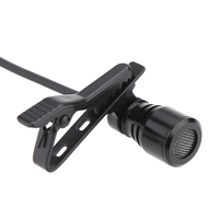 Clip cravate Métal Mono Microphone 3, 5 mm avec collier Clip pour Lound Président ordinateur PC portable