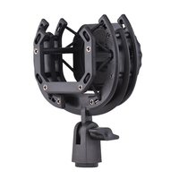 Clip de support de suspension à montage antichoc pour microphone Muslady pliable à 180 ° pour montage de microphone à condensateur