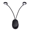 Clip-on Light Lampe à pince portable Lampe de lecture rechargeable avec deux bras flexibles 8 LED 3 niveaux de luminosité pour pupitres de musique