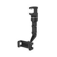 Clip Type universel multi-fonctionnel Mobilephone support voiture rétroviseur maison ménage bureau Mobilephone support 360° rotation pince