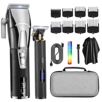 Éclips pour hommes Barbier sans fil Machine à couper les cheveux Trousse de coupe à cheveux Trousse de toilette LED Écran numérique intégré Cellule rechargeable haute capacité