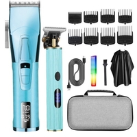 Éclips pour hommes Barbier sans fil Machine à couper les cheveux Trousse de coupe à cheveux Trousse de toilette LED Écran numérique intégré Cellule rechargeable haute capacité