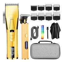 Éclips pour hommes Barbier sans fil Machine à couper les cheveux Trousse de coupe à cheveux Trousse de toilette LED Écran numérique intégré Cellule rechargeable haute capacité