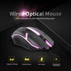 CM-818 Souris optique filaire de jeu Souris de jeu 1200DPI Souris de jeu USB Souris ergonomique avec une respiration colorée Noir clair
