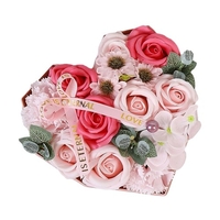 Coffret Cadeau Fleurs Roses Conservées Savon Fleur Rose