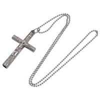 Collier clé de tambour artistique Christian Jésus Crucifix clé de tambour accordeur clé à tambour pour ensemble de batterie de Jazz