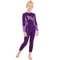 Combinaison de plongée à manches longues pour filles avec fermeture à glissière de sécurité Combinaison de surf une pièce à séchage rapide pour les sports nautiques