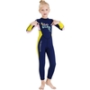 Combinaison de plongée à manches longues pour filles avec fermeture à glissière de sécurité Combinaison de surf une pièce à séchage rapide pour les sports nautiques