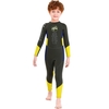 Combinaison de plongée à manches longues pour garçons avec fermeture à glissière de sécurité Combinaison de surf une pièce à séchage rapide pour les sports nautiques