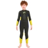 Combinaison de plongée à manches longues pour garçons avec fermeture à glissière de sécurité Combinaison de surf une pièce à séchage rapide pour les sports nautiques