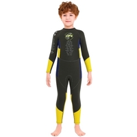 Combinaison de plongée à manches longues pour garçons avec fermeture à glissière de sécurité Combinaison de surf une pièce à séchage rapide pour les sports nautiques