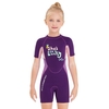 Combinaison de plongée courte pour filles Maillot de bain de plongée une pièce Shorty avec fermeture à glissière Combinaison de surf à manches courtes à séchage rapide pour les sports nautiques