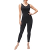 Combinaison de yoga pour femmes avec poches Leggings sans manches dos ouvert Body d