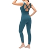 Combinaison de yoga pour femmes avec poches Leggings sans manches dos ouvert Body d