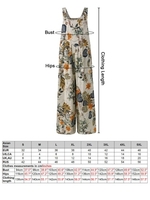 Combinaison femme avec poches sans manches jambes larges salopette grande taille