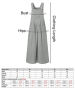 Combinaison femme avec poches sans manches jambes larges salopette grande taille