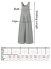 Combinaison femme avec poches sans manches jambes larges salopette grande taille