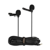 Comica CVM-D02 Microphone cravate à double tête Clip-on Omnidirectional Condenser Mic Câble Longueur 2, 5 m / 8, 2 pieds
