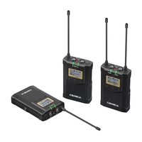 CoMica CVM-WM100 PLUS Microphone sans fil Dual Lavalier UHF à 48 canaux