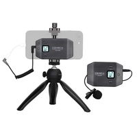 COMICA CVM-WS50 (C) Système de microphone cravate pour smartphone sans fil UHF à 6 canaux