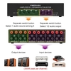 Commutateur Audio 4 en 2 sorties sélecteur de Signal Audio distributeur répartiteur avec prises banane interrupteur de commande indépendant pour système stéréo domestique