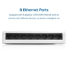 Commutateur Ethernet 8 ports 100M Commutateur Ethernet 8 Ports Ethernet 10/100Mbps adaptatifs Faible consommation d