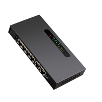 Commutateur POE 6 ports 4 + 2 commutateur Enthernet 100 M avec 4 ports Ethernet 2 ports Ethernet de liaison montante pour caméra IP AP sans fil prise UE