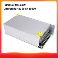 Commutation régulée par transformateur de tension CA 100-240 V à CC 48 V 20, 8 A 1000 W