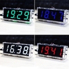 Compact à 4 chiffres bricolage horloge LED numérique Kit Light Control température temps quantième avec boîtier Transparent