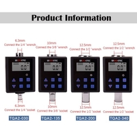 Compteur de couple numérique Affichage de rétroéclairage numérique Mesure bidirectionnelle Deux modes de travail Ajustable Quatre unités commutables avec fonction d