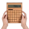 Compteur électronique multifonctionnel de bambou de compteur 12 chiffres solaire et batterie double actionné pour le magasin de détail d