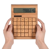 Compteur électronique multifonctionnel de bambou de compteur 12 chiffres solaire et batterie double actionné pour le magasin de détail d