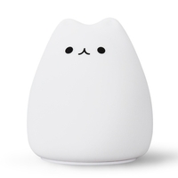 Conception de dessin animé mignon veilleuse à côté de la lampe 3 * couleurs alimentées par cellules AAA modes changeants + mode de couleur de la lumière statique portable pour la décoration de la maison