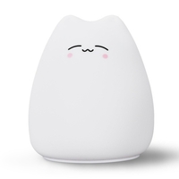 Conception de dessin animé mignon veilleuse à côté de la lampe 3 * couleurs alimentées par cellules AAA modes changeants + mode de couleur de la lumière statique portable pour la décoration de la maison