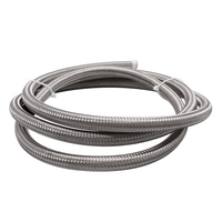 Conduite de carburant tressée en nylon et en acier inoxydable argenté 8 pieds 7AN 8AN