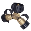 Connecteur de gaz propane pour bouteille de propane 20lb en laiton massif séparateur en Y réservoirs de gaz adaptateur de tuyau pour camping en plein air/cuisine/barbecue