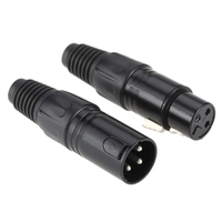 Connecteur de XLR de 3 bornes 1 mâle 1 accessoires de fil de connexion de signal femelle