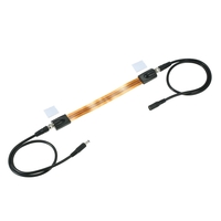 Connecteur F femelle de câble d’alimentation plat ultra mince,  se glisse sous les portes Windows sans perçage de 26 cm de long + F Homme Adaptateur entrée / sortie de puissance de caméra