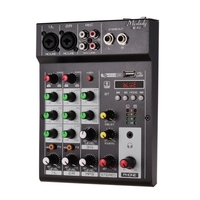 Console de mixage BT portable 4 canaux Muslady M-4U Console de mixage audio numérique