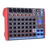 Console de mixage portable à 8 canaux Muslady AG-8 mélangeur audio numérique + alimentation fantôme 48 V prend en charge la connexion BT / USB / MP3