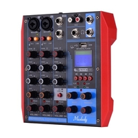 Console de mixage portable 4 canaux Muslady AG-4 Console de mixage audio numérique